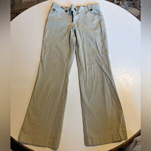 Y2K Cherokee Girls Green Khaki Pants Adjustable Waist Size 8